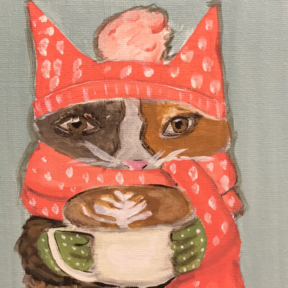 1) One Cozy Cat 🤗 - REPAINT Available - Picture 2 of 4